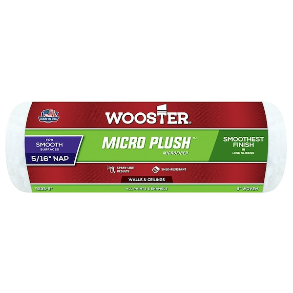 Wooster 9" Paint Roller Cover, 5/16" Nap Nap, Microfiber R235 - main